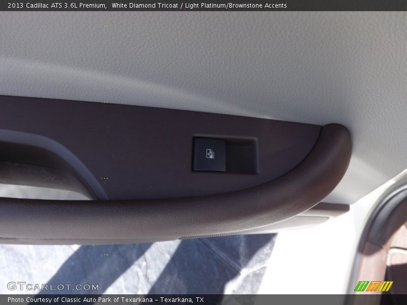 White Diamond Tricoat / Light Platinum/Brownstone Accents 2013 Cadillac ATS 3.6L Premium