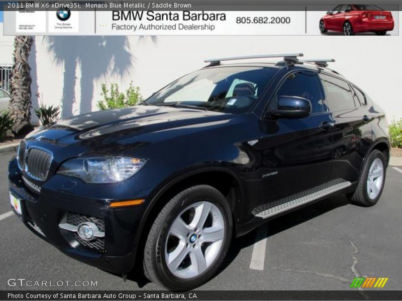 Monaco Blue Metallic / Saddle Brown 2011 BMW X6 xDrive35i