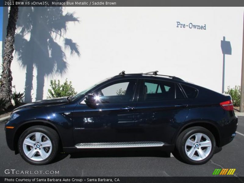 Monaco Blue Metallic / Saddle Brown 2011 BMW X6 xDrive35i