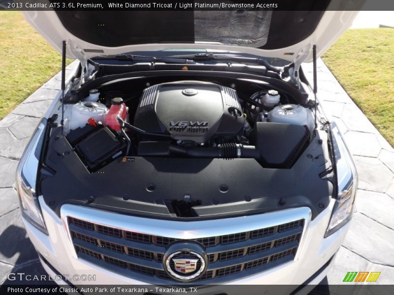 White Diamond Tricoat / Light Platinum/Brownstone Accents 2013 Cadillac ATS 3.6L Premium