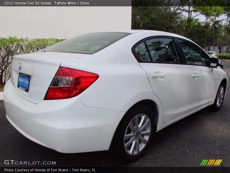 Taffeta White / Stone 2012 Honda Civic EX Sedan