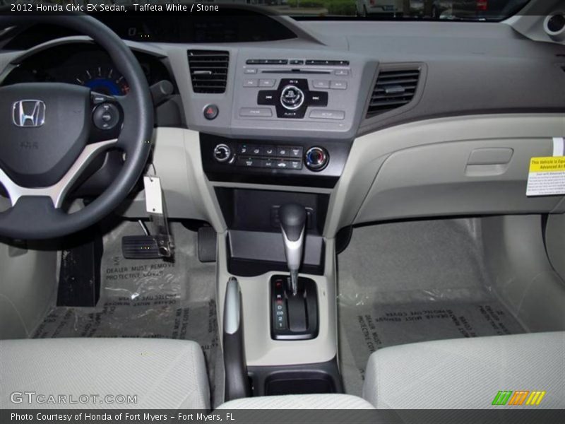 Taffeta White / Stone 2012 Honda Civic EX Sedan
