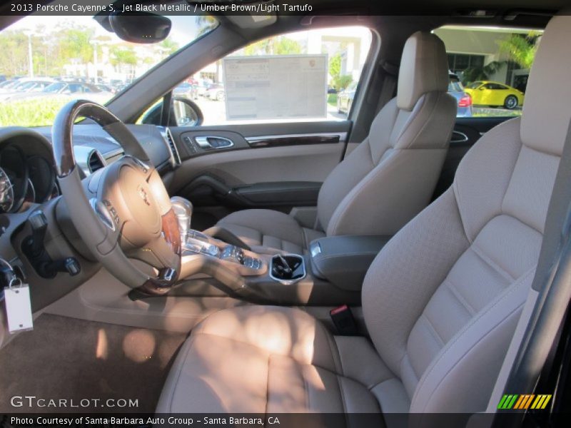 Jet Black Metallic / Umber Brown/Light Tartufo 2013 Porsche Cayenne S
