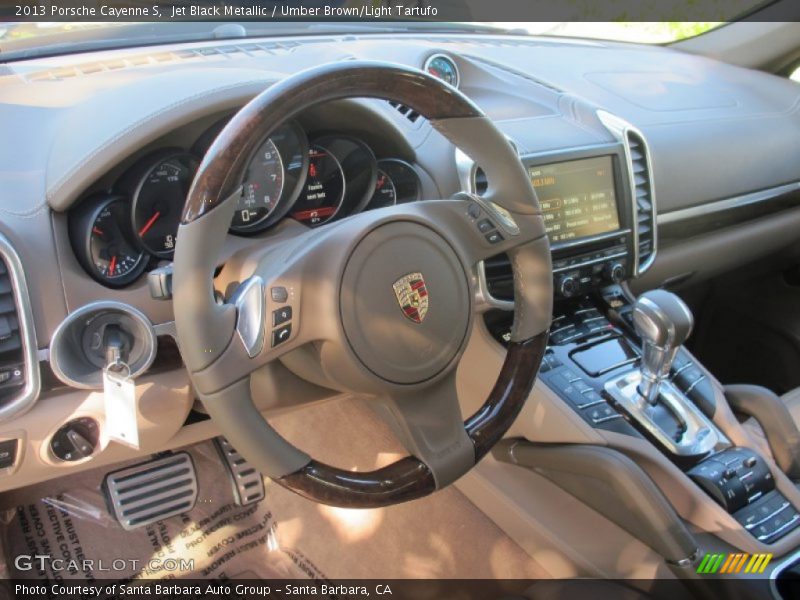 Jet Black Metallic / Umber Brown/Light Tartufo 2013 Porsche Cayenne S