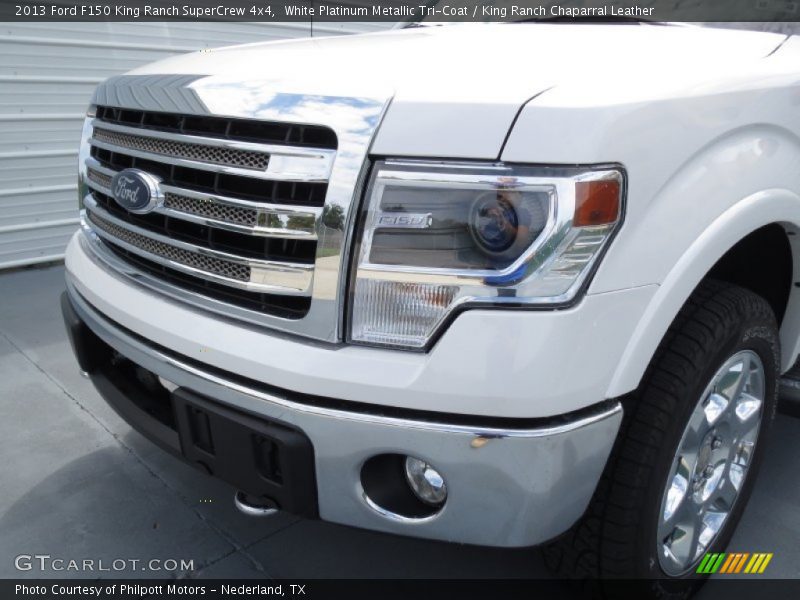 White Platinum Metallic Tri-Coat / King Ranch Chaparral Leather 2013 Ford F150 King Ranch SuperCrew 4x4