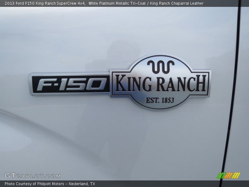 White Platinum Metallic Tri-Coat / King Ranch Chaparral Leather 2013 Ford F150 King Ranch SuperCrew 4x4