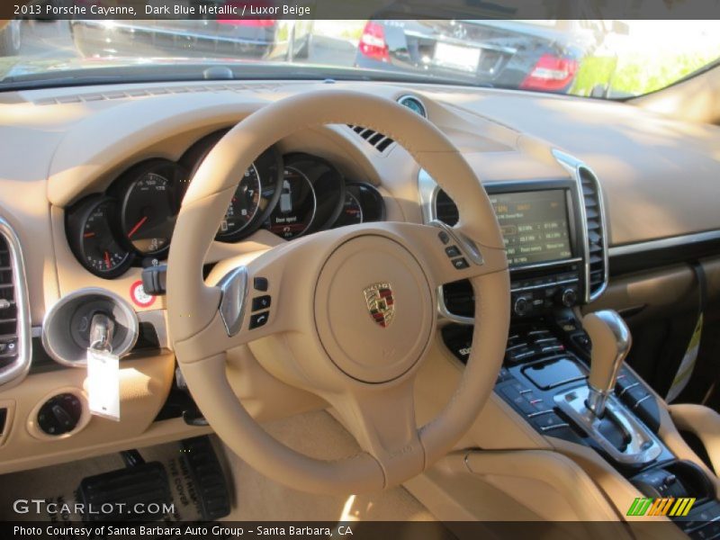 Dark Blue Metallic / Luxor Beige 2013 Porsche Cayenne
