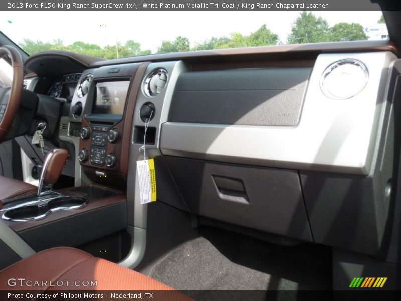 White Platinum Metallic Tri-Coat / King Ranch Chaparral Leather 2013 Ford F150 King Ranch SuperCrew 4x4