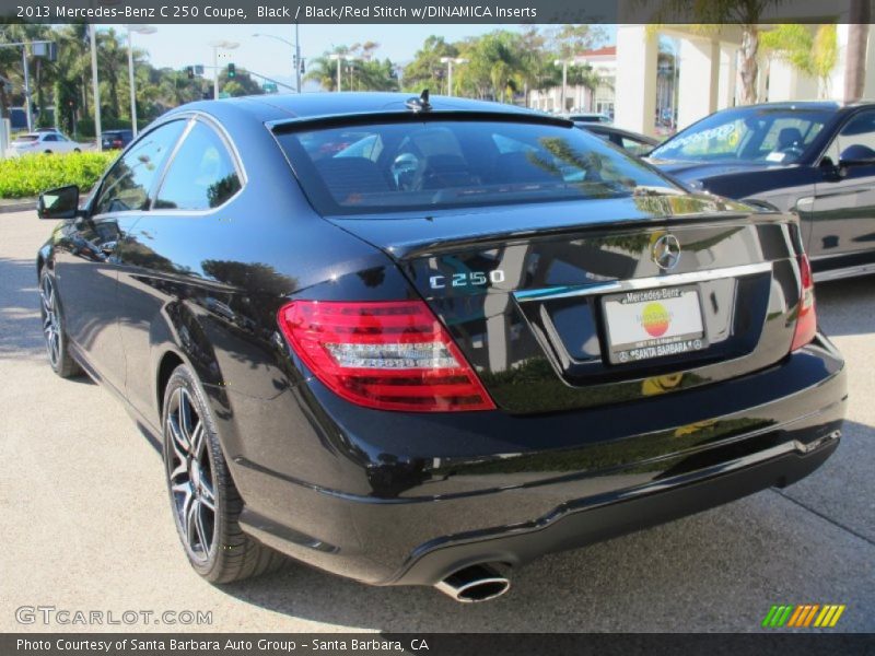 Black / Black/Red Stitch w/DINAMICA Inserts 2013 Mercedes-Benz C 250 Coupe