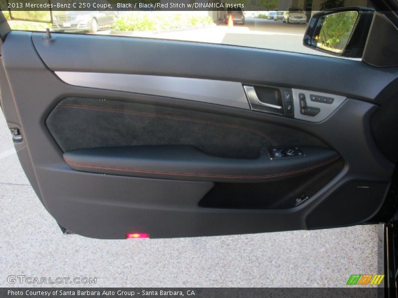 Black / Black/Red Stitch w/DINAMICA Inserts 2013 Mercedes-Benz C 250 Coupe