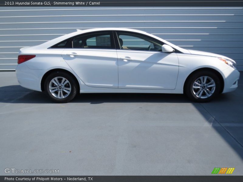 Shimmering White / Camel 2013 Hyundai Sonata GLS