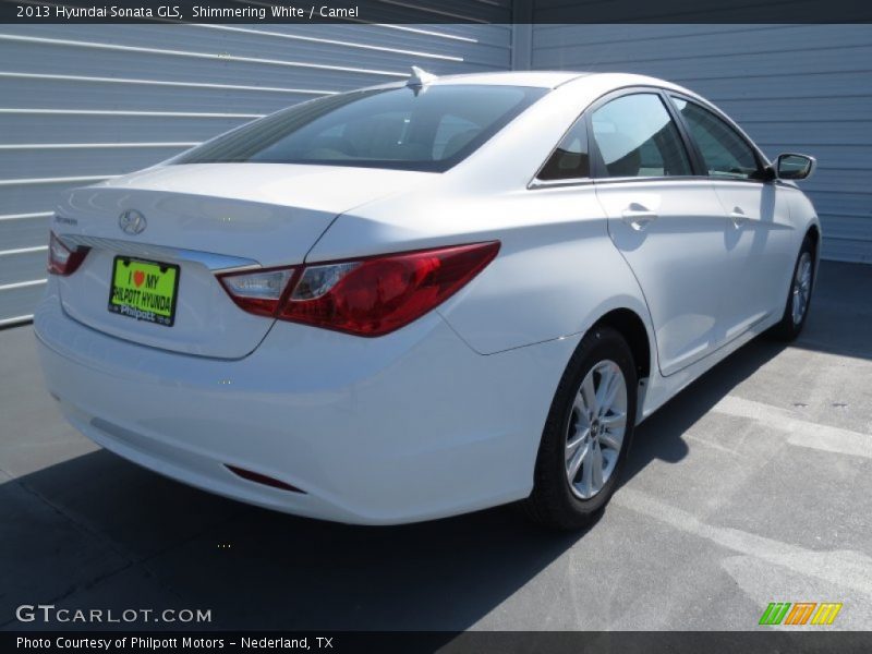 Shimmering White / Camel 2013 Hyundai Sonata GLS