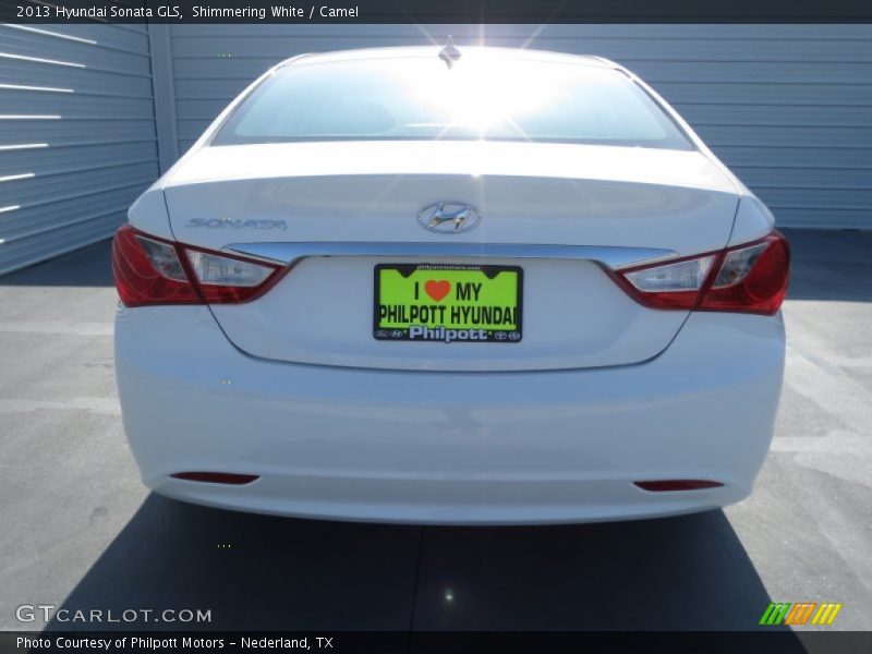 Shimmering White / Camel 2013 Hyundai Sonata GLS