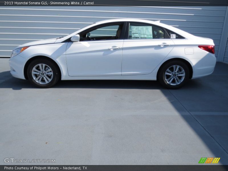 Shimmering White / Camel 2013 Hyundai Sonata GLS