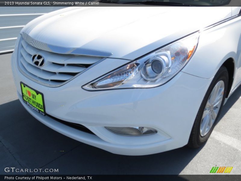 Shimmering White / Camel 2013 Hyundai Sonata GLS