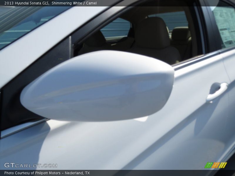 Shimmering White / Camel 2013 Hyundai Sonata GLS