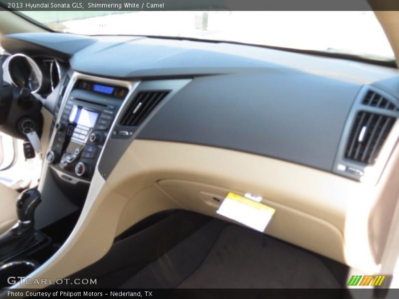 Shimmering White / Camel 2013 Hyundai Sonata GLS