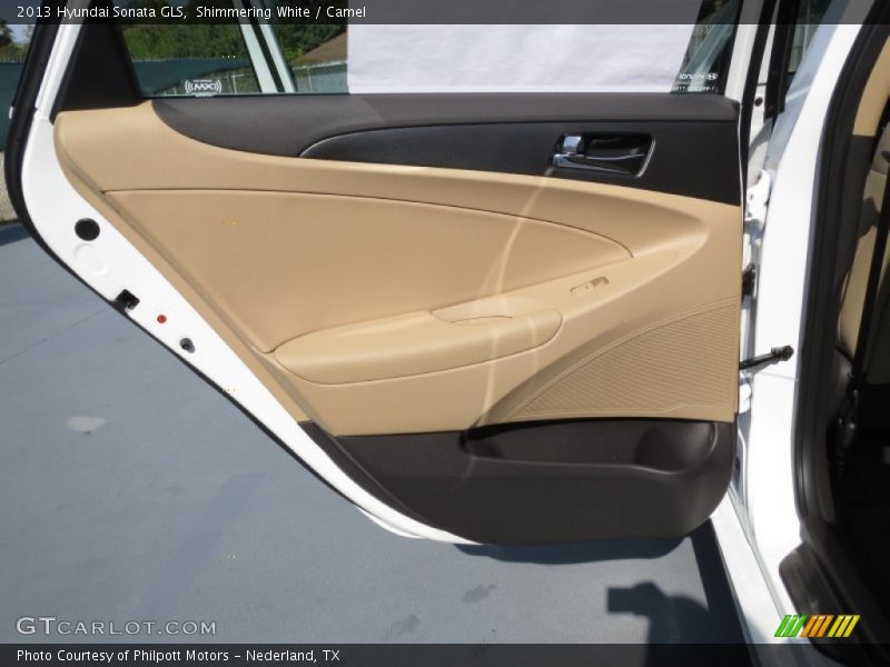Shimmering White / Camel 2013 Hyundai Sonata GLS