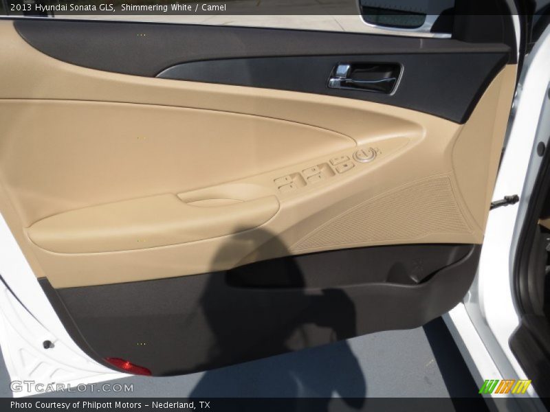 Shimmering White / Camel 2013 Hyundai Sonata GLS
