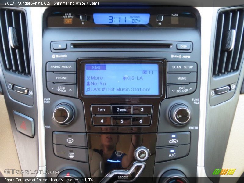 Shimmering White / Camel 2013 Hyundai Sonata GLS