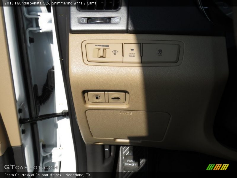 Shimmering White / Camel 2013 Hyundai Sonata GLS