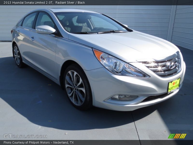 Radiant Silver / Black 2013 Hyundai Sonata Limited 2.0T