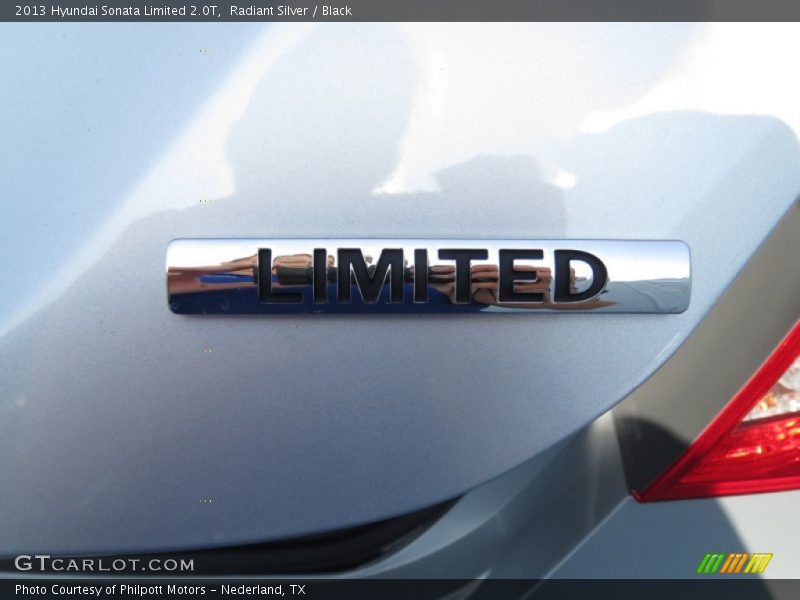 Radiant Silver / Black 2013 Hyundai Sonata Limited 2.0T