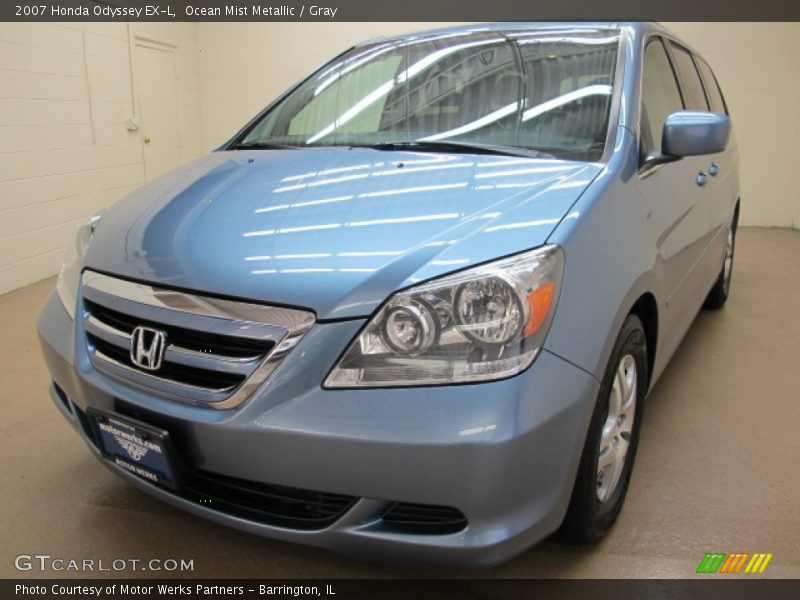 Ocean Mist Metallic / Gray 2007 Honda Odyssey EX-L