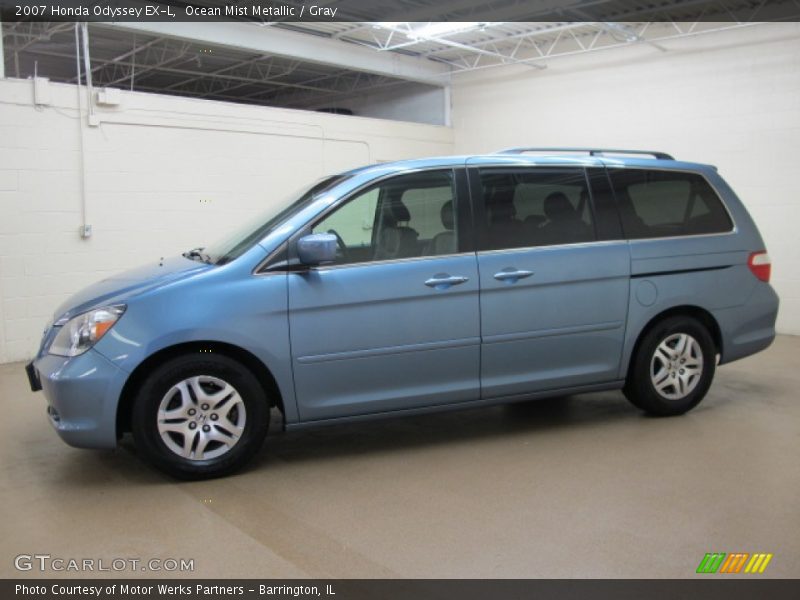 Ocean Mist Metallic / Gray 2007 Honda Odyssey EX-L