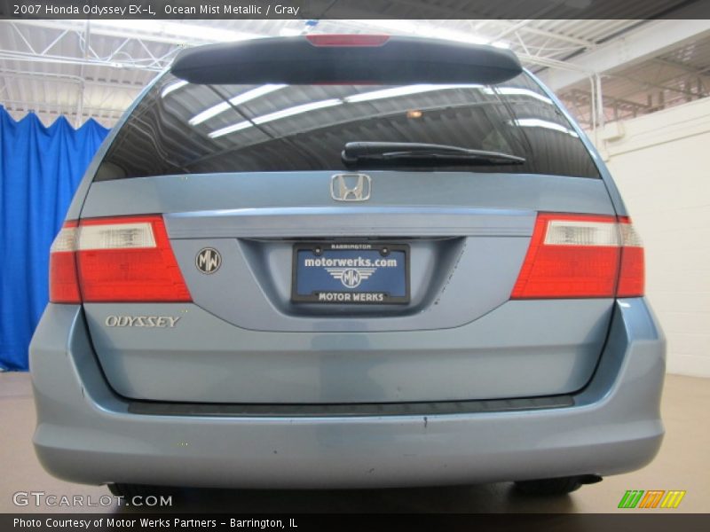 Ocean Mist Metallic / Gray 2007 Honda Odyssey EX-L