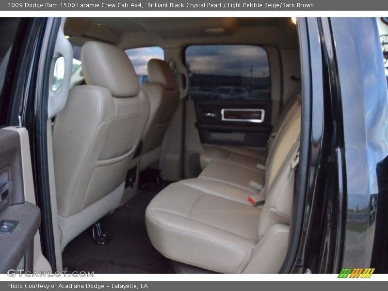Brilliant Black Crystal Pearl / Light Pebble Beige/Bark Brown 2009 Dodge Ram 1500 Laramie Crew Cab 4x4