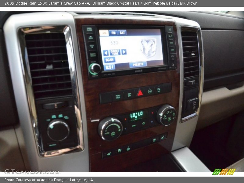 Brilliant Black Crystal Pearl / Light Pebble Beige/Bark Brown 2009 Dodge Ram 1500 Laramie Crew Cab 4x4
