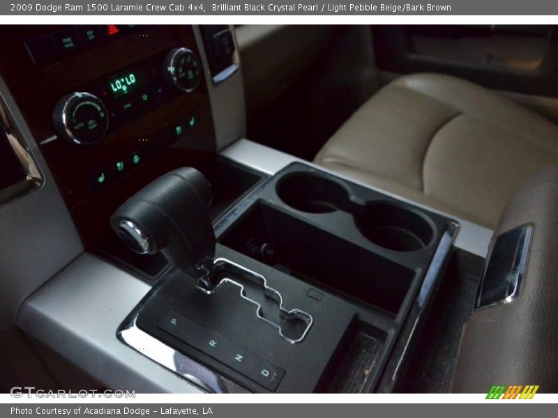 Brilliant Black Crystal Pearl / Light Pebble Beige/Bark Brown 2009 Dodge Ram 1500 Laramie Crew Cab 4x4