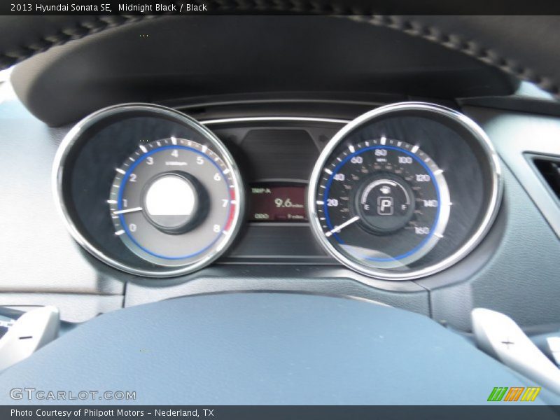 Midnight Black / Black 2013 Hyundai Sonata SE