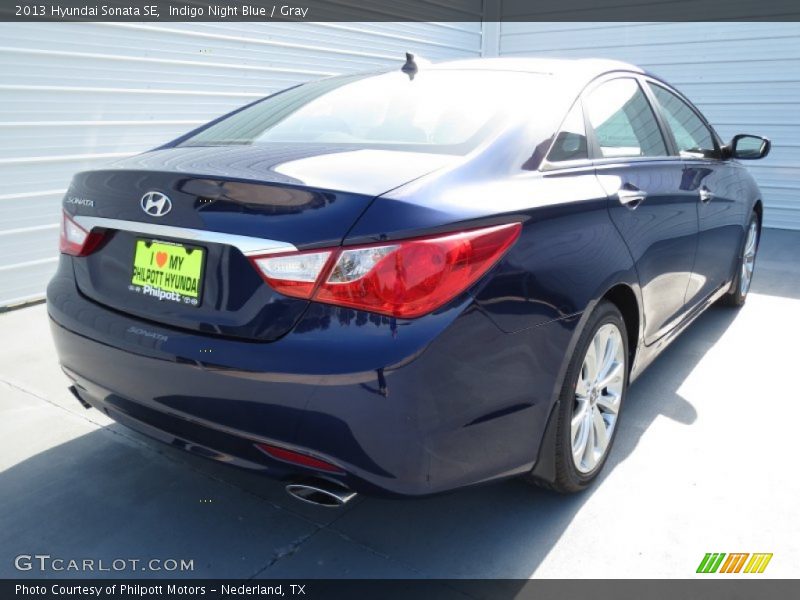 Indigo Night Blue / Gray 2013 Hyundai Sonata SE