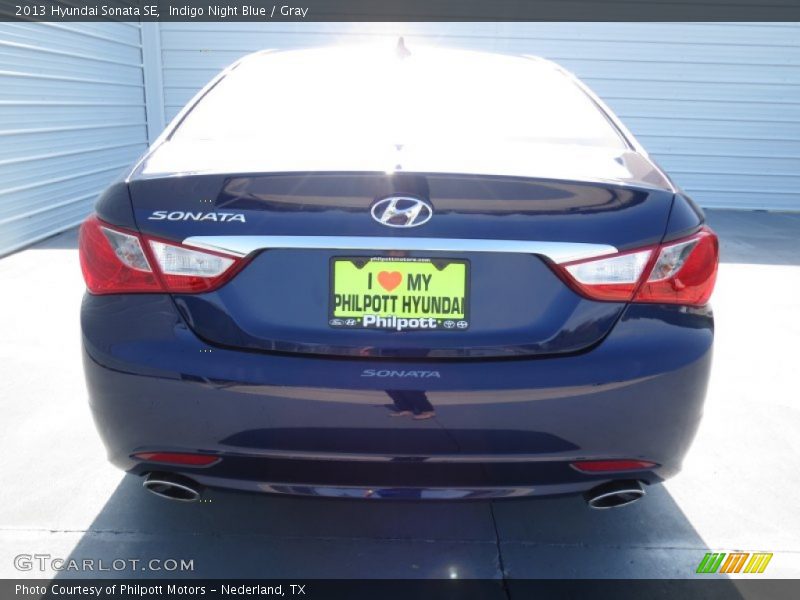 Indigo Night Blue / Gray 2013 Hyundai Sonata SE