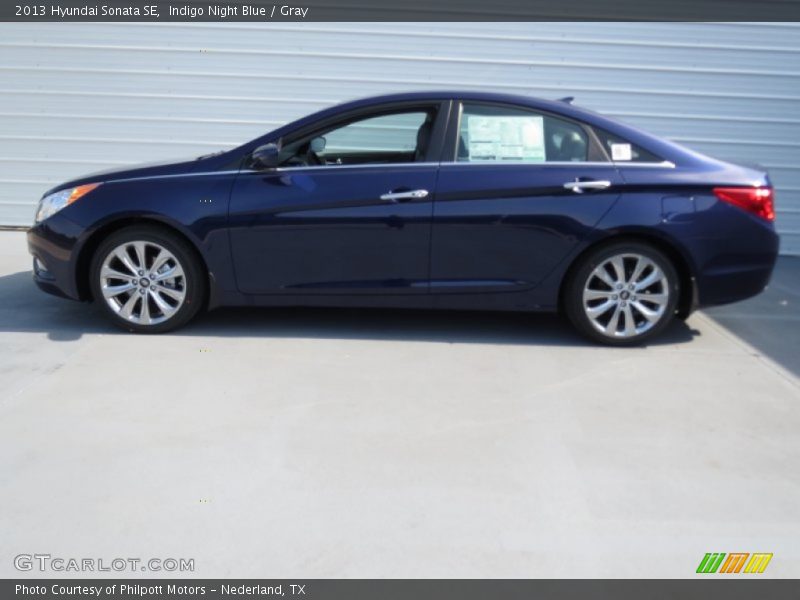 Indigo Night Blue / Gray 2013 Hyundai Sonata SE