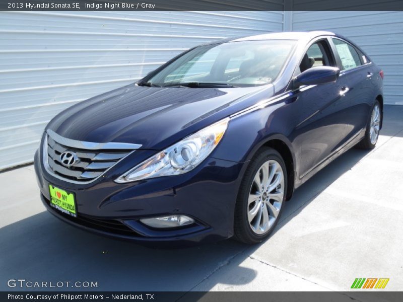 Indigo Night Blue / Gray 2013 Hyundai Sonata SE