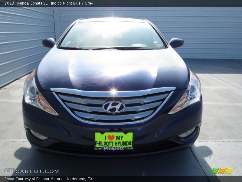 Indigo Night Blue / Gray 2013 Hyundai Sonata SE