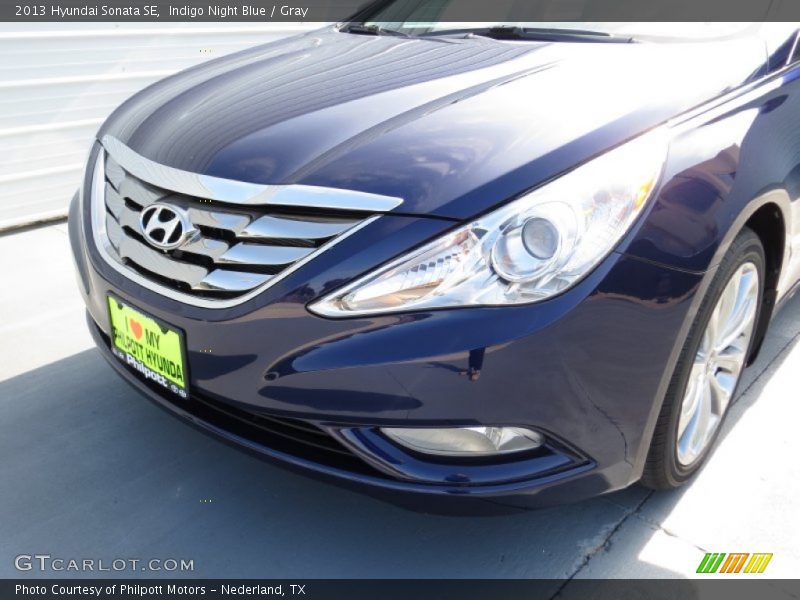 Indigo Night Blue / Gray 2013 Hyundai Sonata SE