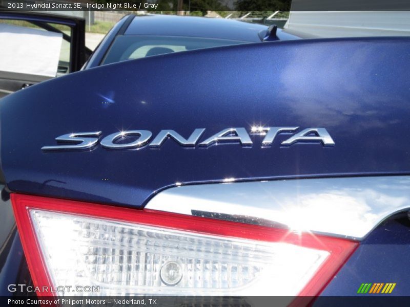 Indigo Night Blue / Gray 2013 Hyundai Sonata SE