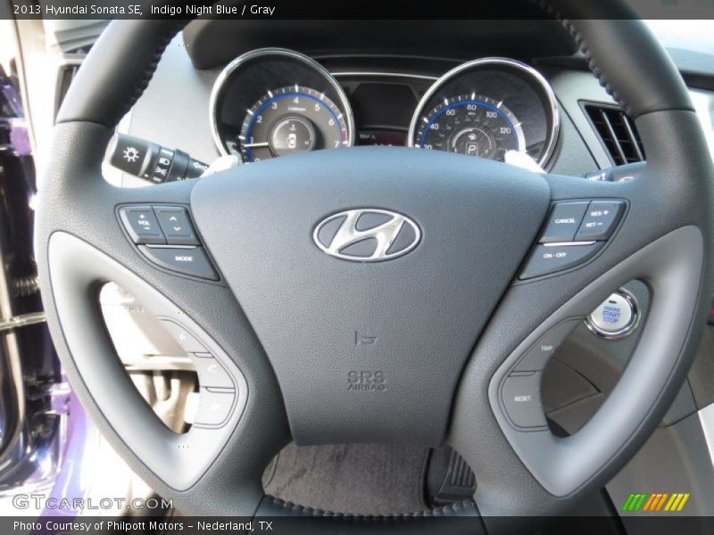 Indigo Night Blue / Gray 2013 Hyundai Sonata SE