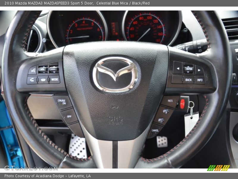 Celestial Blue Mica / Black/Red 2010 Mazda MAZDA3 MAZDASPEED3 Sport 5 Door
