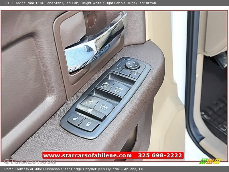 Bright White / Light Pebble Beige/Bark Brown 2012 Dodge Ram 1500 Lone Star Quad Cab