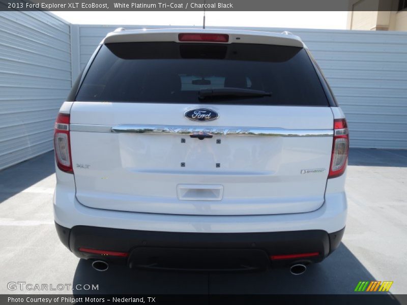 White Platinum Tri-Coat / Charcoal Black 2013 Ford Explorer XLT EcoBoost