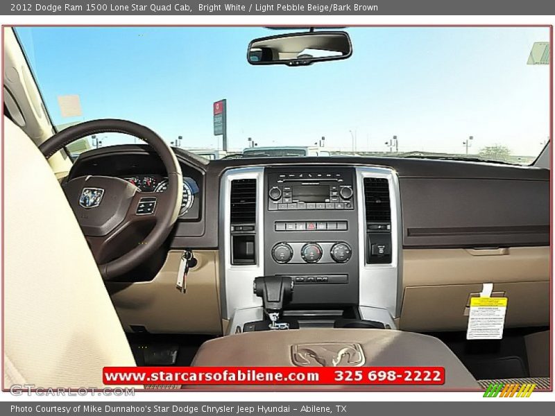 Bright White / Light Pebble Beige/Bark Brown 2012 Dodge Ram 1500 Lone Star Quad Cab
