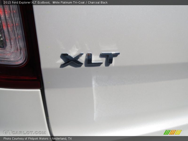 White Platinum Tri-Coat / Charcoal Black 2013 Ford Explorer XLT EcoBoost