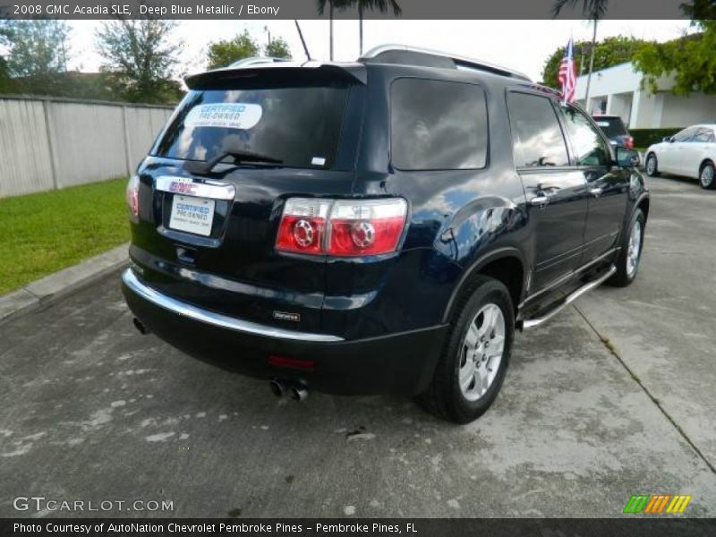Deep Blue Metallic / Ebony 2008 GMC Acadia SLE