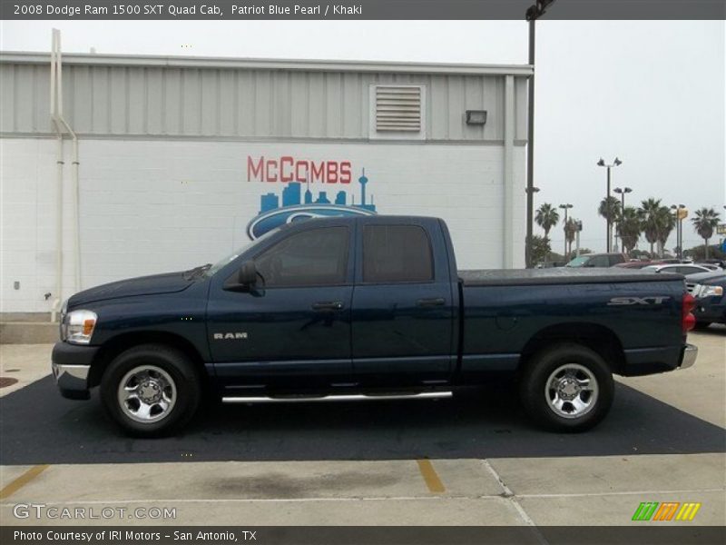 Patriot Blue Pearl / Khaki 2008 Dodge Ram 1500 SXT Quad Cab