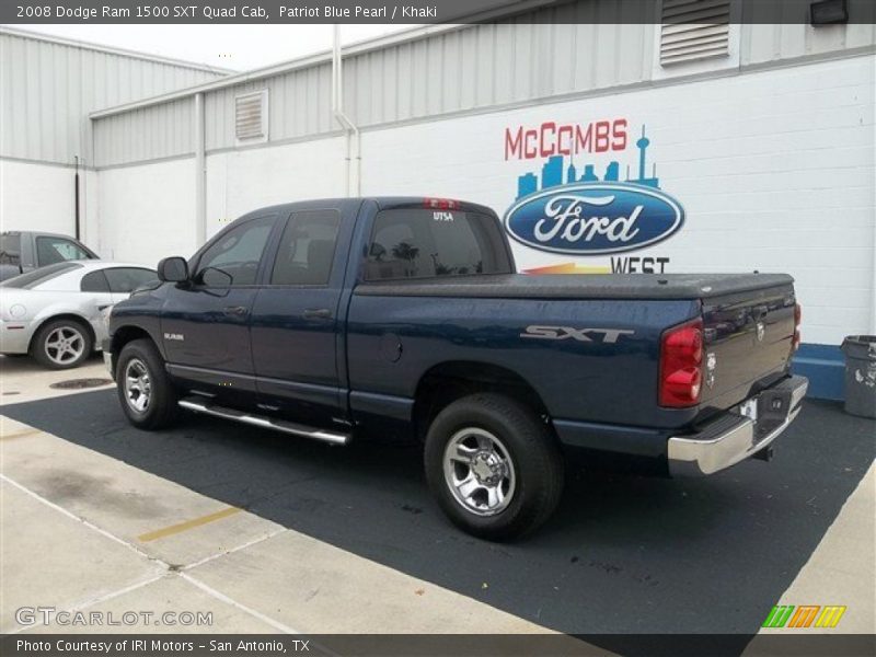 Patriot Blue Pearl / Khaki 2008 Dodge Ram 1500 SXT Quad Cab